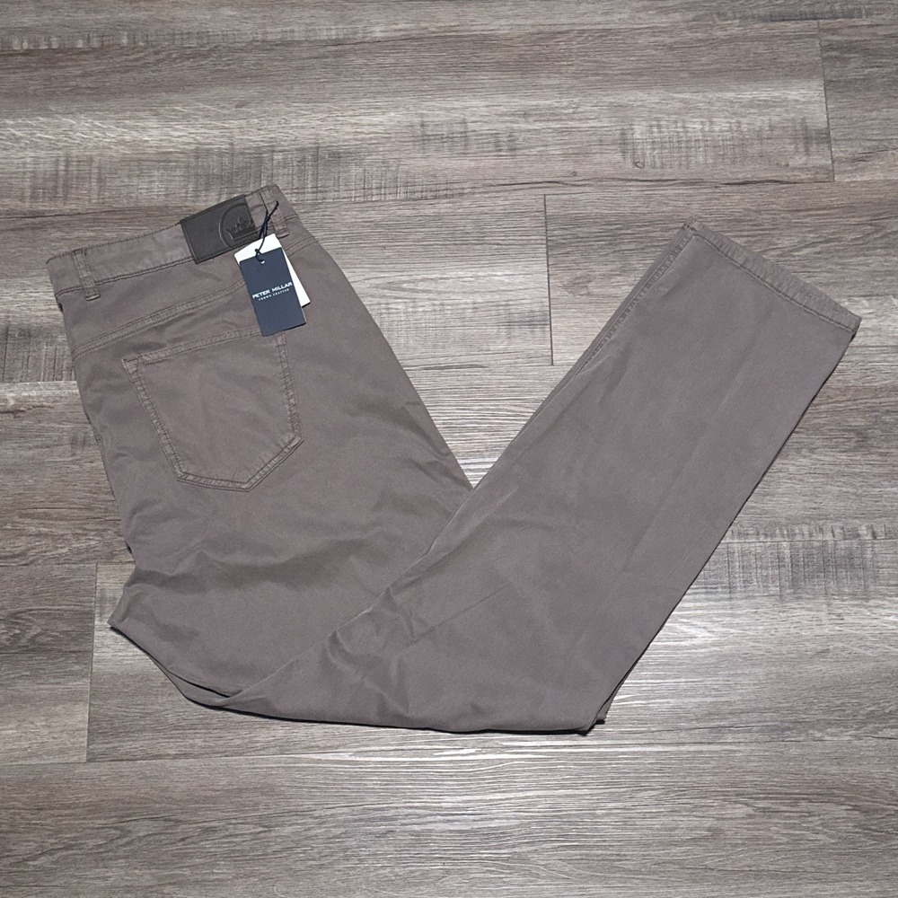 NEW Peter Millar Crown Crafted Men's Size 40x32 Brown Wayfare Five-Pocket Pant